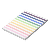 Regenbogen und weiße Streifen Notizblock (Rotiert)