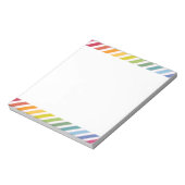 Regenbogen und weiße Streifen Notizblock (Rotiert)
