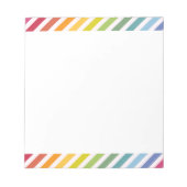 Regenbogen und weiße Streifen Notizblock (Vorderseite)