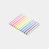Regenbogen und weiße Streifen Post-it Klebezettel (angewinkelt)