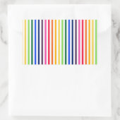 Regenbogen und weiße Streifen Rechteckiger Aufkleber (Tasche)