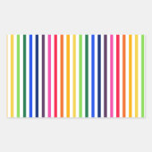 Regenbogen und weiße Streifen Rechteckiger Aufkleber (Vorderseite)