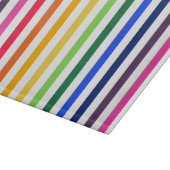 Regenbogen und weiße Streifen Schneidebrett (Ecke)