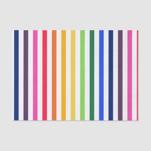 Regenbogen und weiße Streifen Seidenpapier (Vorderseite)