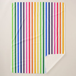 Regenbogen und weiße Streifen Sherpadecke