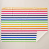 Regenbogen und weiße Streifen Sherpadecke (Vorderseite (Horizontal))