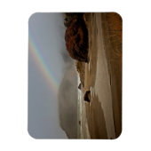 Regenbogen und Wolken am Strand von Oregon Magnet (Vertikal)