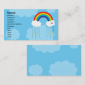 Regenbogen und Wolken, die Sterne regnen Visitenkarte (Vorne/Hinten)