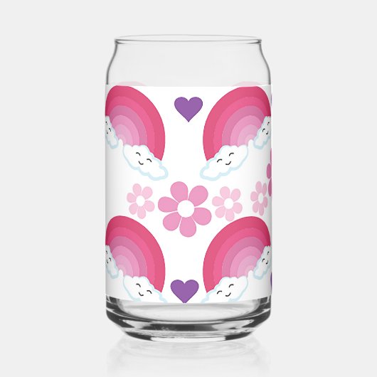 Regenbögen und Wolken Dosenglas (Vorderseite)