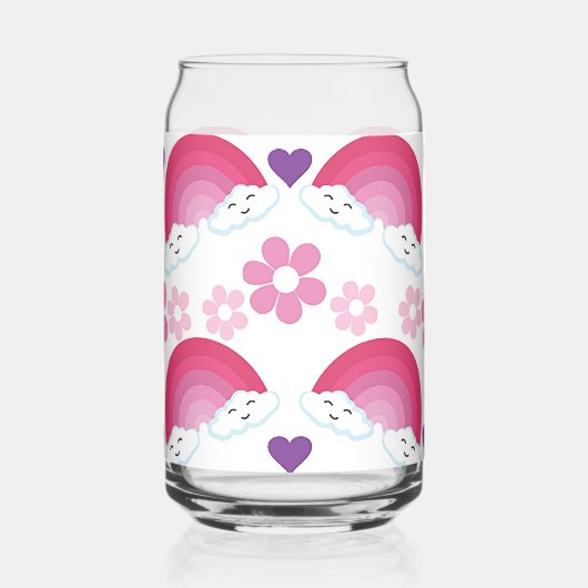 Regenbögen und Wolken Dosenglas (Links)