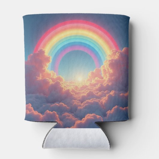 Regenbögen und Wolken Dosenkühler (Rückseite)