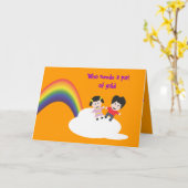 Regenbogen-und Wolken-Freundschafts-Karte Karte (Gelbe Blume)