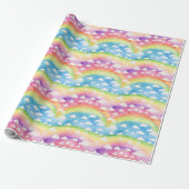 Regenbögen und Wolken Geschenkpapier (Ungerollt)