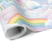 Regenbögen und Wolken Geschenkpapier (Rolleneckpunkt)