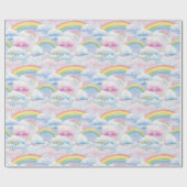 Regenbögen und Wolken Geschenkpapier (Flach)