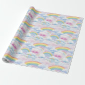 Regenbögen und Wolken Geschenkpapier (Ungerollt)