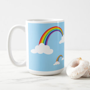 Regenbogen und Wolken in einem klaren Himmel Kaffeetasse