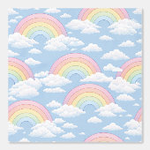 Regenbogen- und Wolken-Kinderzimmer Tapete (Vorderseite)