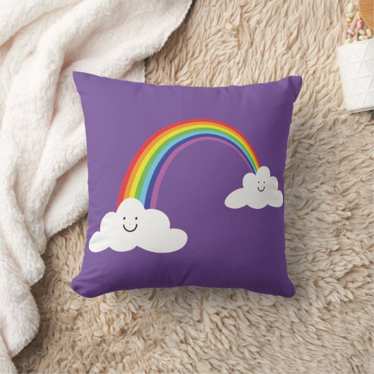Regenbogen und Wolken Kissen (Decke)