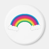 Regenbogen und Wolken Niedlich Magnet (Vorne)