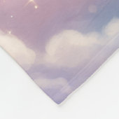 Regenbogen und Wolken - Personalisierte farbenfroh Fleecedecke (Ecke)