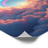 Regenbogen und Wolken Poster (Ecke)