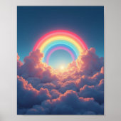 Regenbogen und Wolken Poster (Vorne)