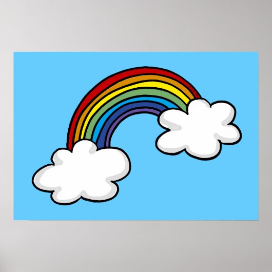 Regenbögen und Wolken Poster (Vorne)