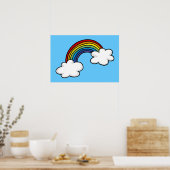 Regenbögen und Wolken Poster (Küche)