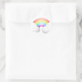 Regenbogen und Wolken Runder Aufkleber (Tasche)