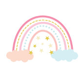 Regenbogen und Wolken T-Shirt