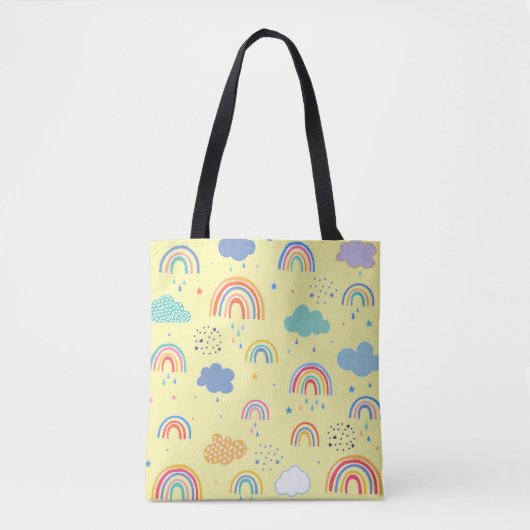 Regenbögen und Wolken Tasche (Vorderseite)