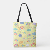 Regenbögen und Wolken Tasche (Rückseite)