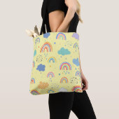 Regenbögen und Wolken Tasche (Von Nahem)