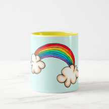 Regenbogen und Wolken-Tasse