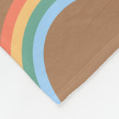 Regenbogen- und Wolkenmuster Fleecedecke (Ecke)