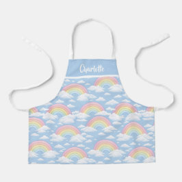 Regenbogen- und Wolkenmuster Schürze