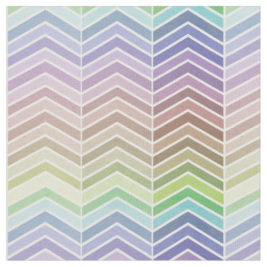 Regenbogen und Zickzack Muster Stoff (Nahaufnahme)