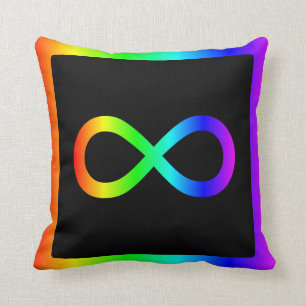 Regenbogen-Unendlichkeitssymbol Kissen