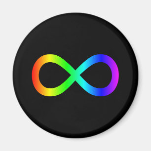 Regenbogen-Unendlichkeitssymbol Magnet