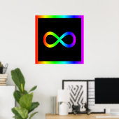 Regenbogen-Unendlichkeitssymbol Poster (Heimbüro)
