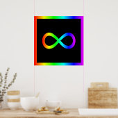 Regenbogen-Unendlichkeitssymbol Poster (Küche)