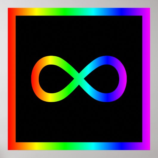 Regenbogen-Unendlichkeitssymbol Poster (Vorne)