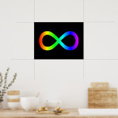 Regenbogen-Unendlichkeitssymbol Poster (Küche)