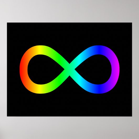 Regenbogen-Unendlichkeitssymbol Poster (Vorne)