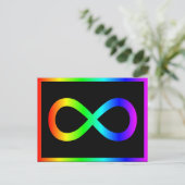 Regenbogen-Unendlichkeitssymbol Postkarte (Stehend Vorderseite)