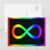Regenbogen-Unendlichkeitssymbol Postkarte (Vorne/Hinten)