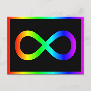 Regenbogen-Unendlichkeitssymbol Postkarte
