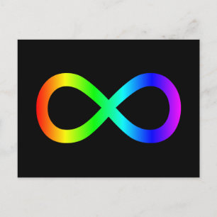 Regenbogen-Unendlichkeitssymbol Postkarte