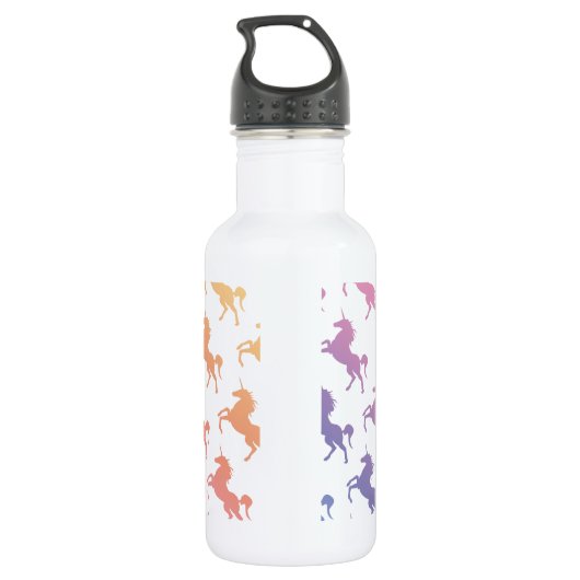 Regenbogen Unicorns.pdf Trinkflasche (Rückseite)